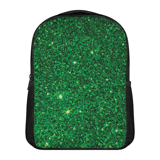 Green (NOT Real) Glitter Print Casual Backpack