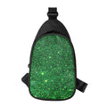 Green (NOT Real) Glitter Print Sling Bag