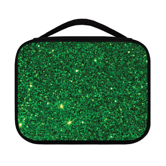 Green (NOT Real) Glitter Print Classic Bible Case