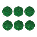 Green (NOT Real) Glitter Print Coaster Set