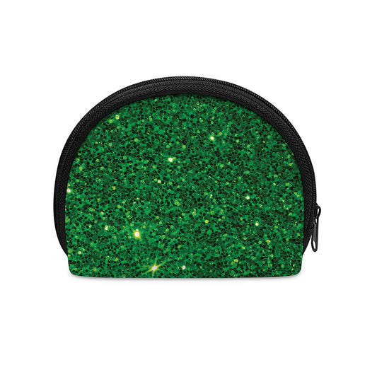 Green (NOT Real) Glitter Print Coin Purse