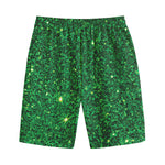 Green (NOT Real) Glitter Print Cotton Shorts