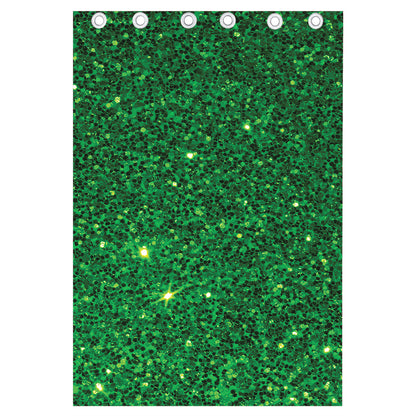 Green (NOT Real) Glitter Print Curtain