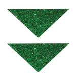 Green (NOT Real) Glitter Print Dog Bandana