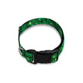 Green (NOT Real) Glitter Print Dog Collar