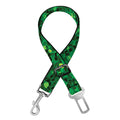 Green (NOT Real) Glitter Print Dog Seat Belt