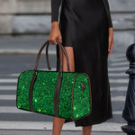 Green (NOT Real) Glitter Print Duffle Bag