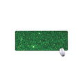 Green (NOT Real) Glitter Print Extended Mouse Pad