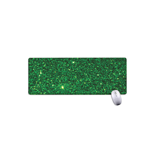 Green (NOT Real) Glitter Print Extended Mouse Pad