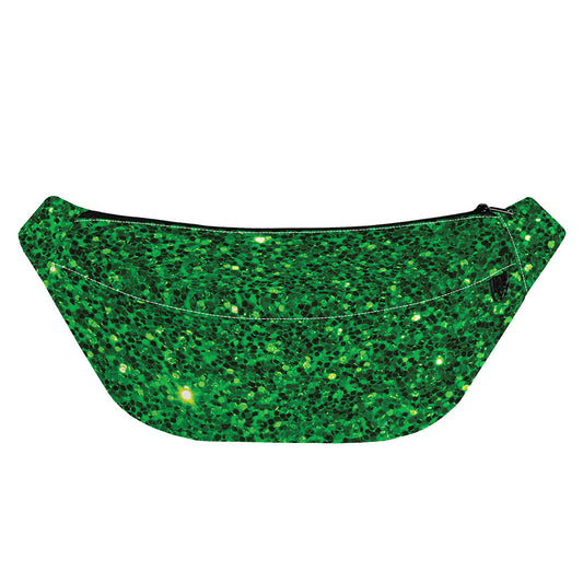 Green (NOT Real) Glitter Print Fanny Pack