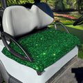 Green (NOT Real) Glitter Print Golf Cart Seat Cover