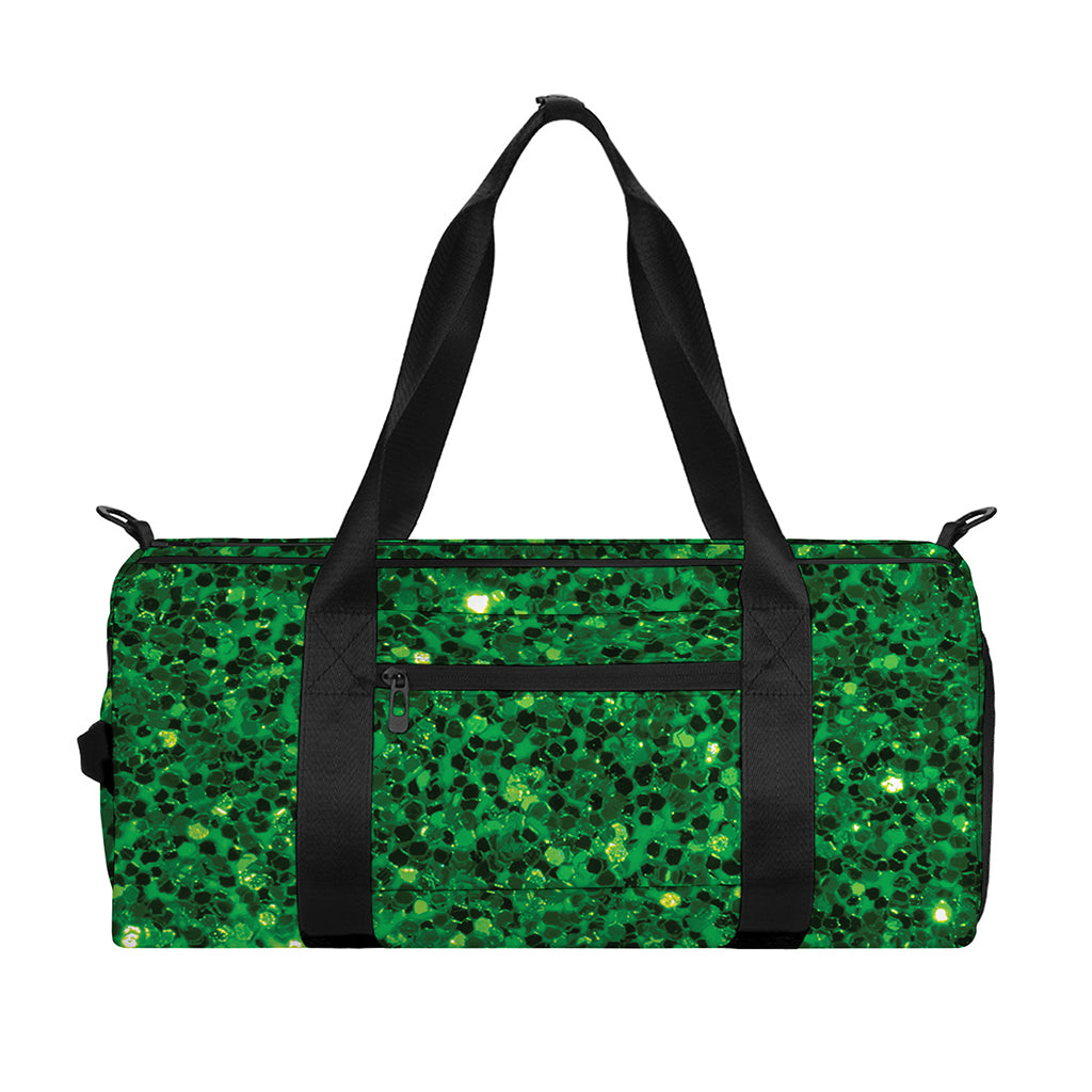Green (NOT Real) Glitter Print Gym Bag