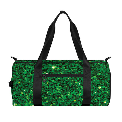 Green (NOT Real) Glitter Print Gym Bag