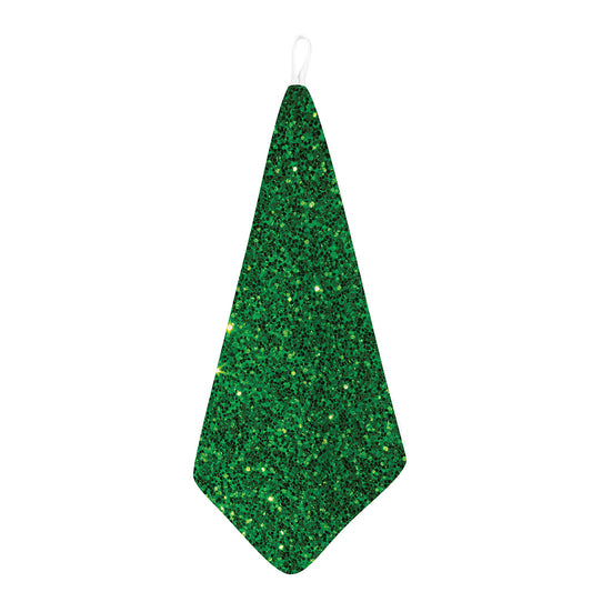 Green (NOT Real) Glitter Print Hand Towel