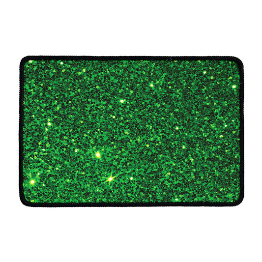 Green (NOT Real) Glitter Print Kitchen Mat