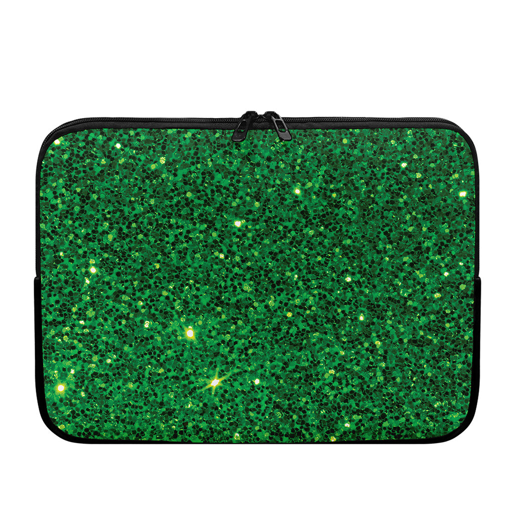 Green (NOT Real) Glitter Print Laptop Sleeve
