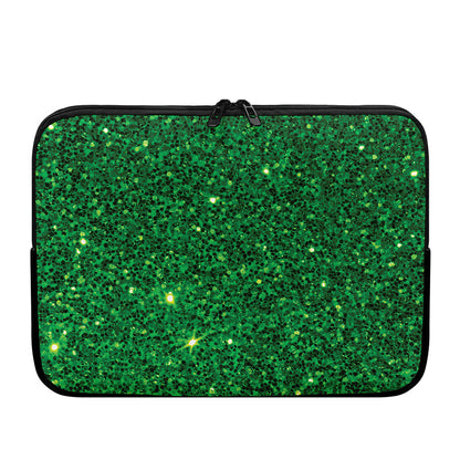 Green (NOT Real) Glitter Print Laptop Sleeve