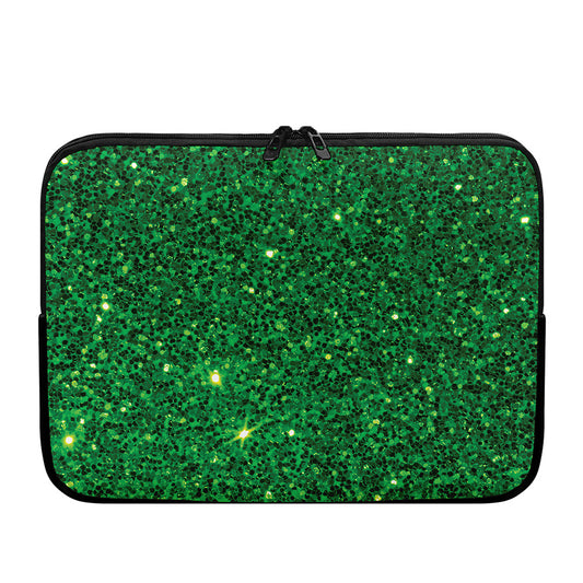 Green (NOT Real) Glitter Print Laptop Sleeve
