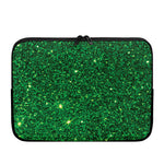 Green (NOT Real) Glitter Print Laptop Sleeve