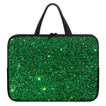 Green (NOT Real) Glitter Print Laptop Sleeve With Handle