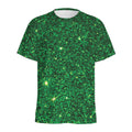 Green (NOT Real) Glitter Print Men's Athletic T-Shirt