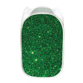 Green (NOT Real) Glitter Print Mesh Laundry Hamper