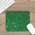 Green (NOT Real) Glitter Print Mouse Pad