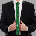 Green (NOT Real) Glitter Print Necktie