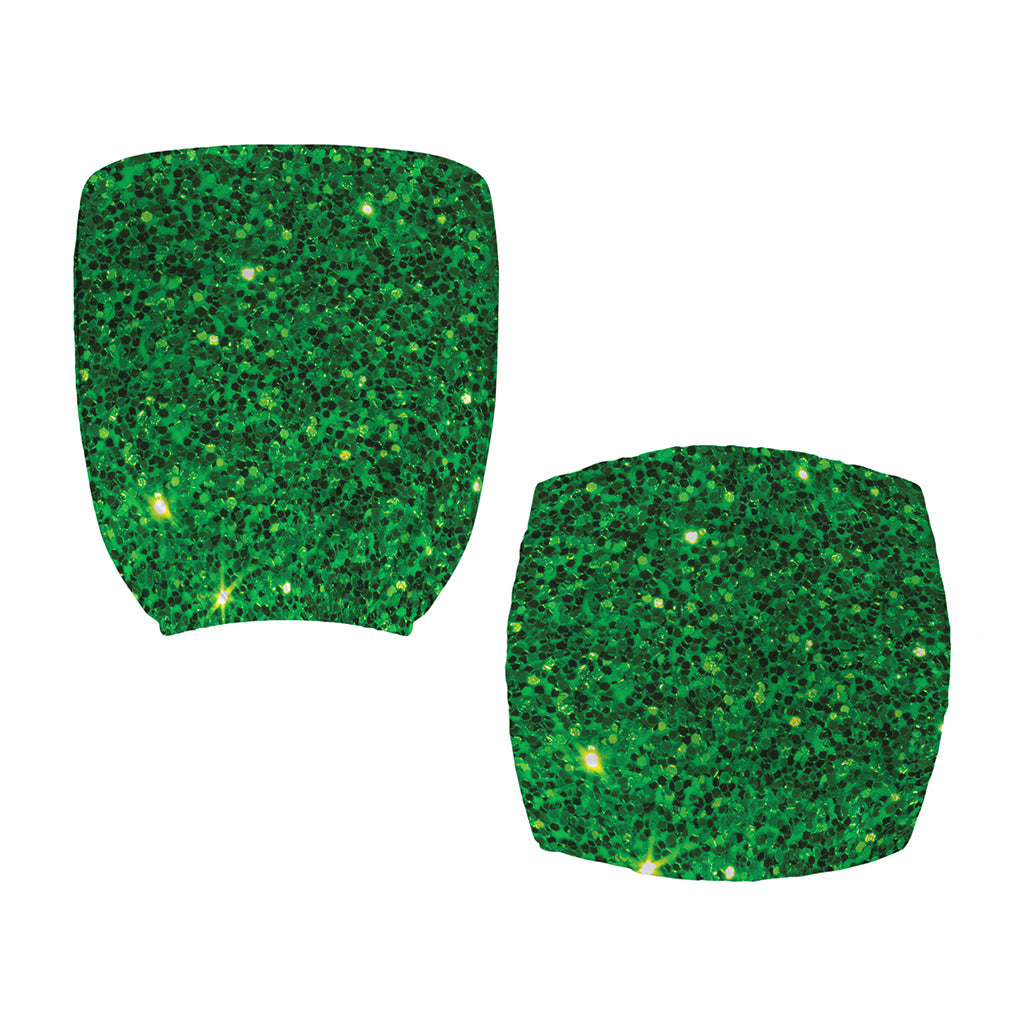 Green (NOT Real) Glitter Print Office Chair Cover
