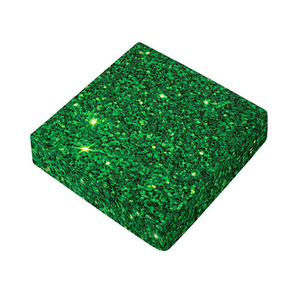 Green (NOT Real) Glitter Print Outdoor Seat Cushion Cover