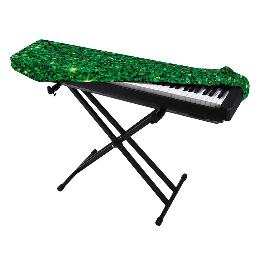 Green (NOT Real) Glitter Print Piano Keyboard Cover