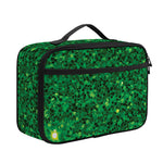 Green (NOT Real) Glitter Print Portable Lunch Bag