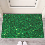 Green (NOT Real) Glitter Print Rubber Doormat