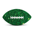Green (NOT Real) Glitter Print Rugby Ball