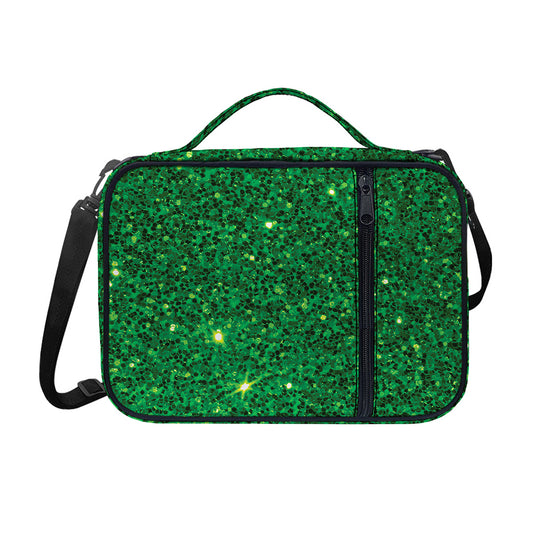 Green (NOT Real) Glitter Print Shoulder Strap Bible Bag