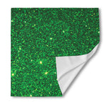 Green (NOT Real) Glitter Print Silk Bandana