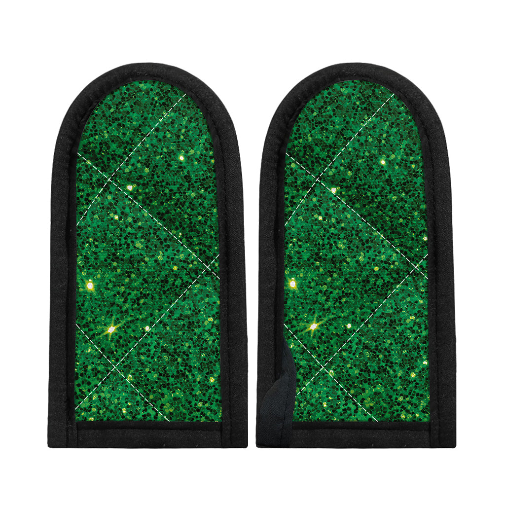 Green (NOT Real) Glitter Print Skillet Handle Cover