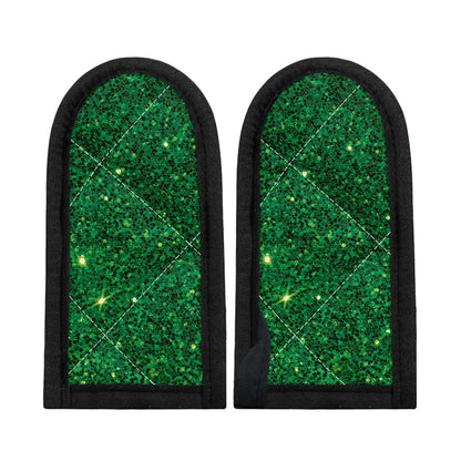 Green (NOT Real) Glitter Print Skillet Handle Cover