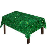 Green (NOT Real) Glitter Print Tablecloth