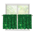 Green (NOT Real) Glitter Print Tier Curtains