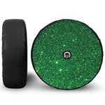 Green (NOT Real) Glitter Print Tire Cover With Camera Hole