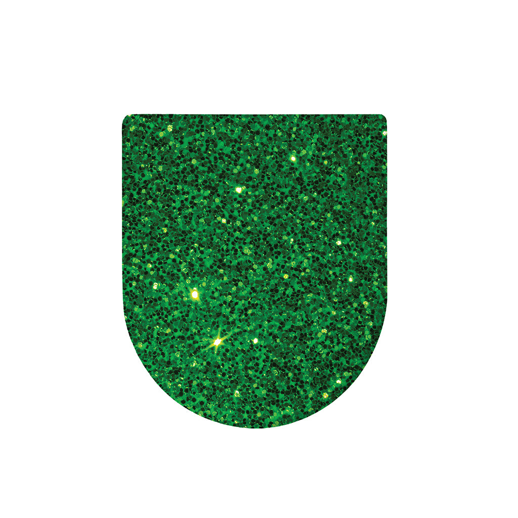 Green (NOT Real) Glitter Print Toilet Lid Cover