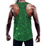 Green (NOT Real) Glitter Print Training Tank Top