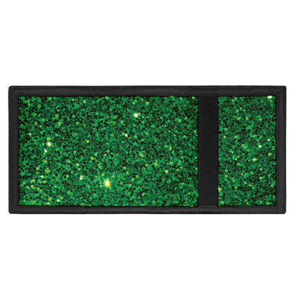 Green (NOT Real) Glitter Print Trifold Wallet