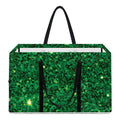Green (NOT Real) Glitter Print Utility Tote Bag