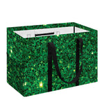 Green (NOT Real) Glitter Print Utility Tote Bag