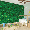 Green (NOT Real) Glitter Print Wall Sticker