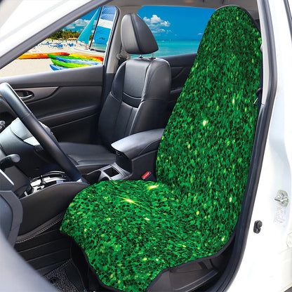 Green (NOT Real) Glitter Print Waterproof Car Seat Cover
