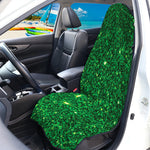 Green (NOT Real) Glitter Print Waterproof Car Seat Cover