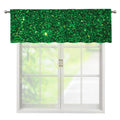 Green (NOT Real) Glitter Print Window Valance